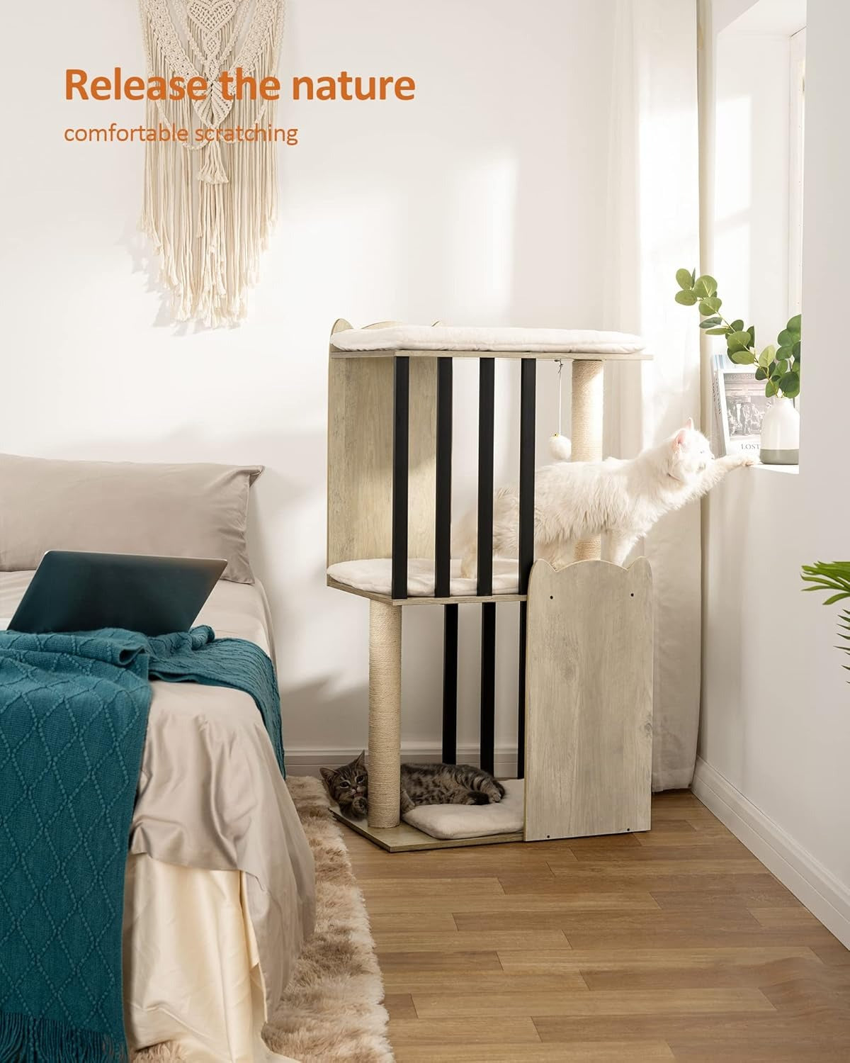 Cat Tree Tower – Indoor Condo with Sisal Posts