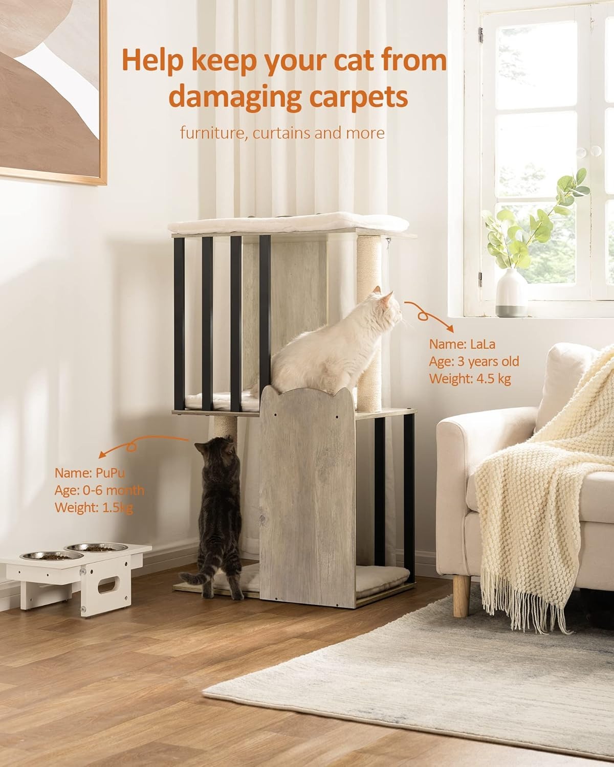 Cat Tree Tower – Indoor Condo with Sisal Posts